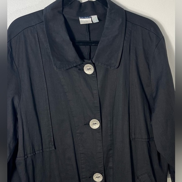 Ulla Popkin Black Light Weight Blazer Jacket Coat Career size 12/14 - Picture 3 of 6